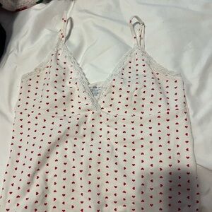 Brandy Little Hearts Shirt with Lace